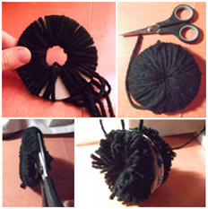 hacer pompon